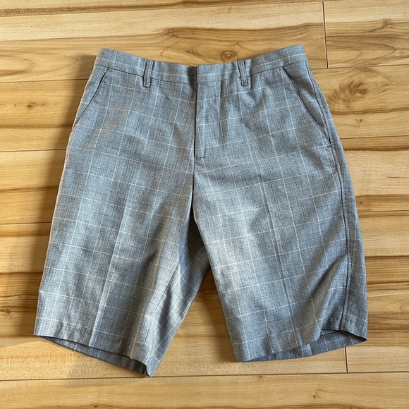 Grey plaid River Island dress shorts - Picture 1 of 5